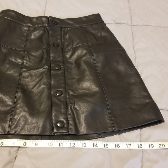 Free people button leather skirt - Picture 1 of 5